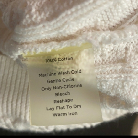 TALBOTS cream V-neck knit sweater - Picture 6 of 6